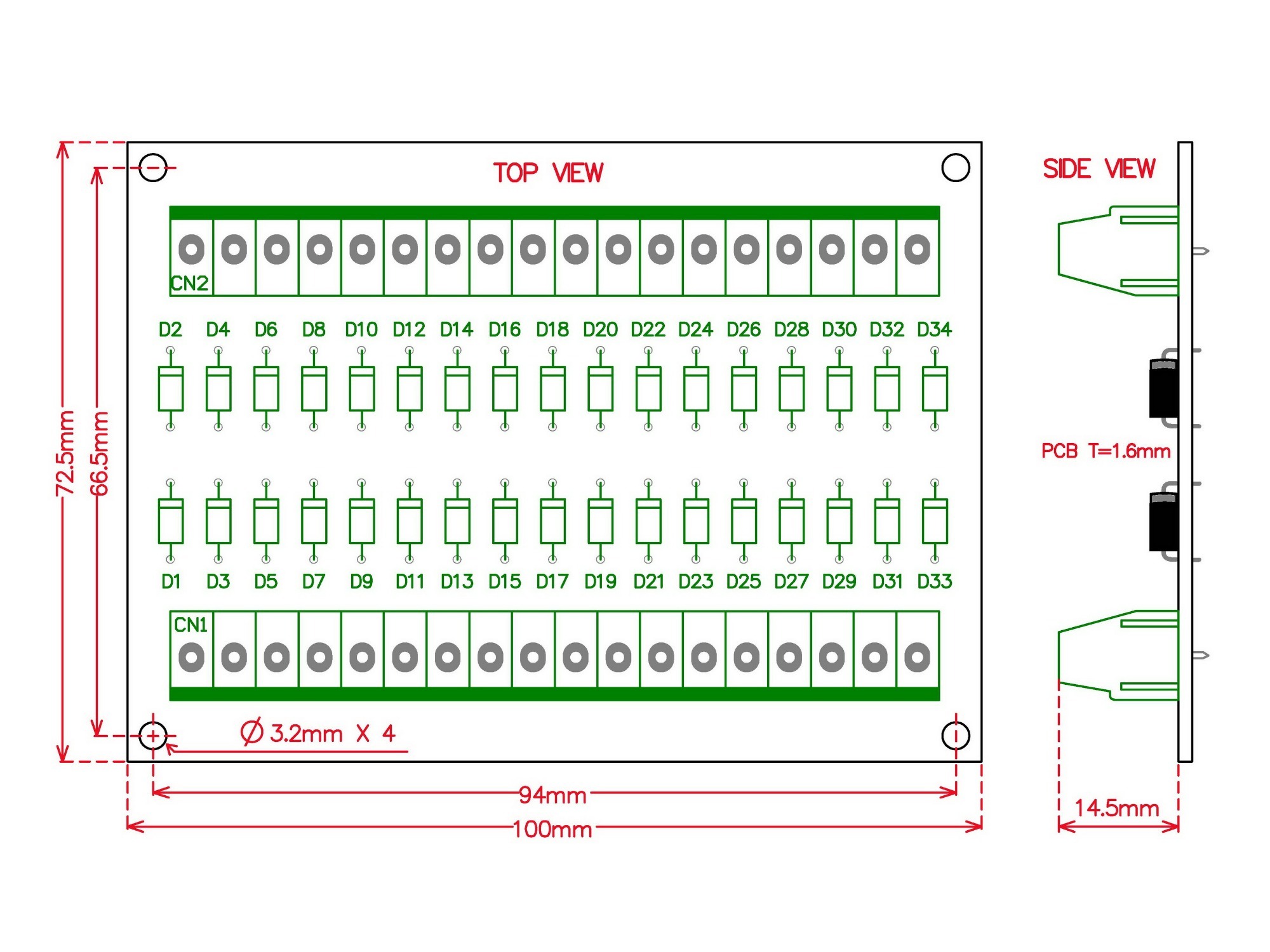 CZH-LABS Common Cathode DC Lamp Test Module, 16 Channels.