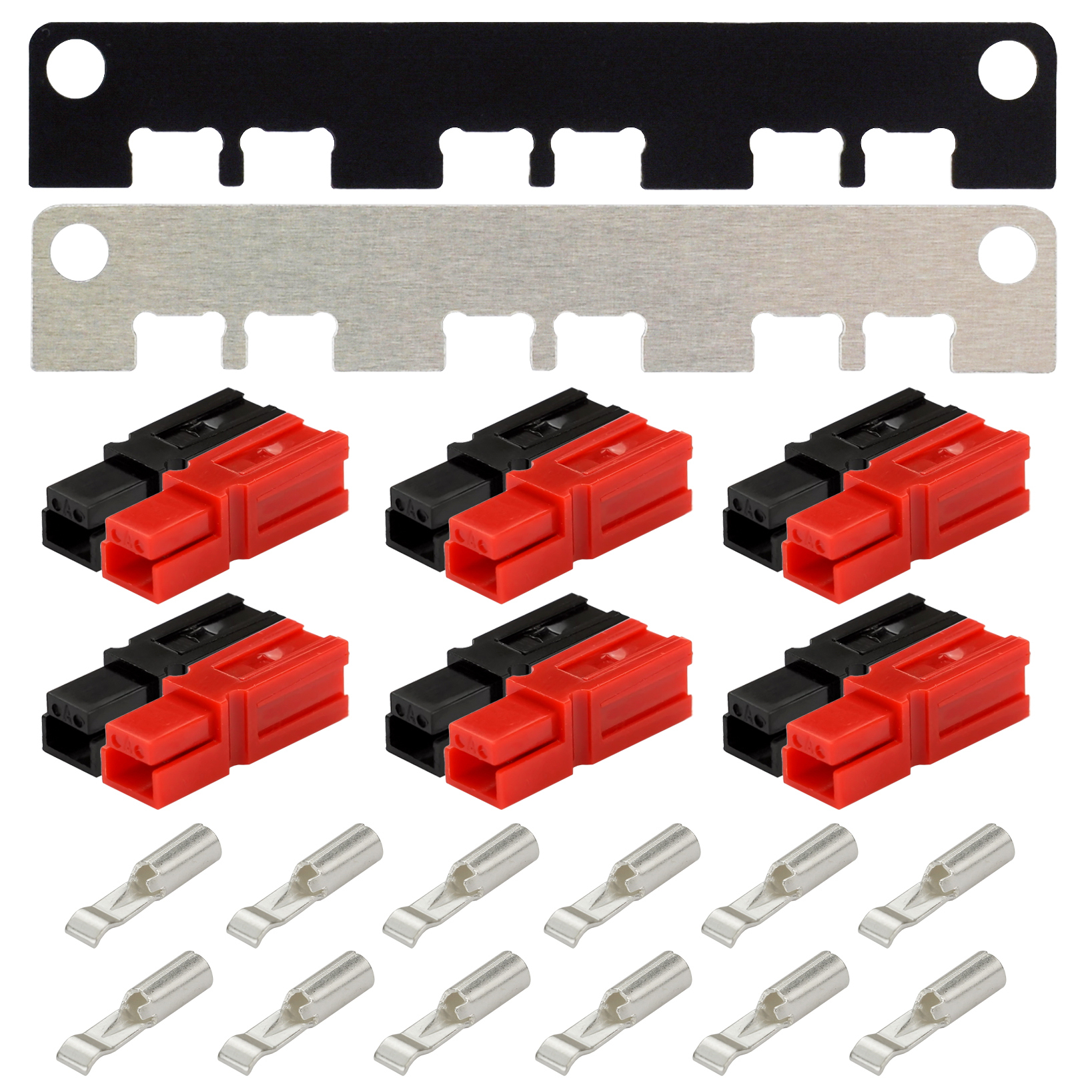 3x2 Poles Mounting Clamp Pair and 30Amp Powerpole Connector Kit