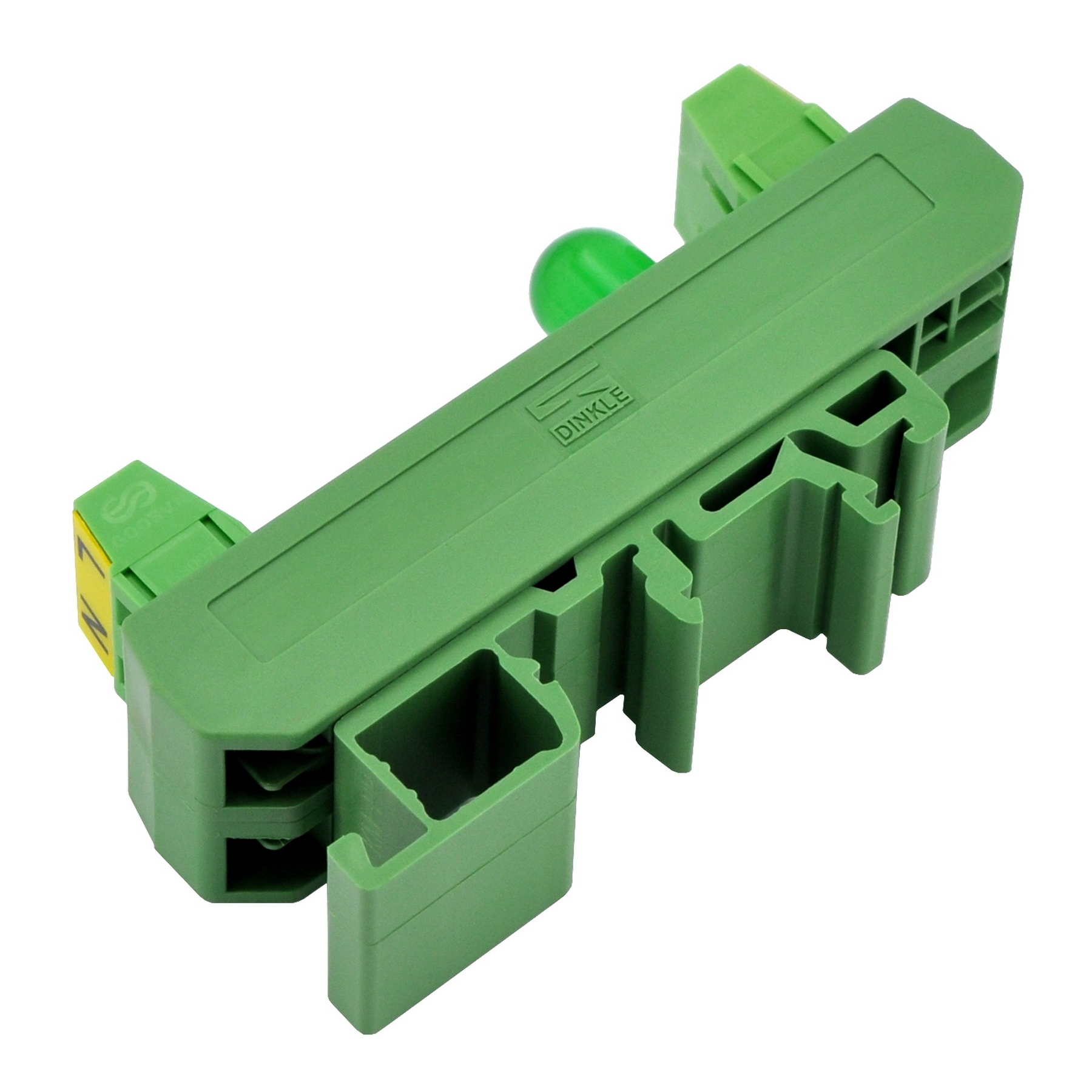 DIN Rail Mount AC 60-280V 1 Channel Green 10mm LED Indicator Light Module