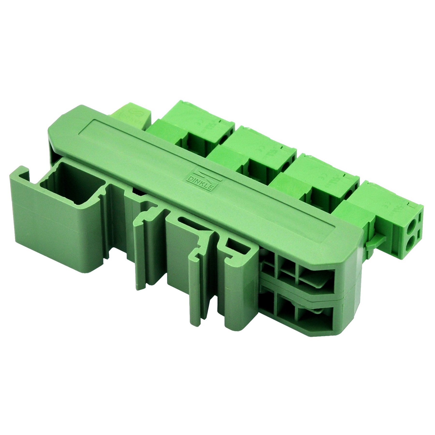 Slim DIN Rail Mount 10A/300V 5x2 Position Pluggable Screw Terminal Block Distribution Module