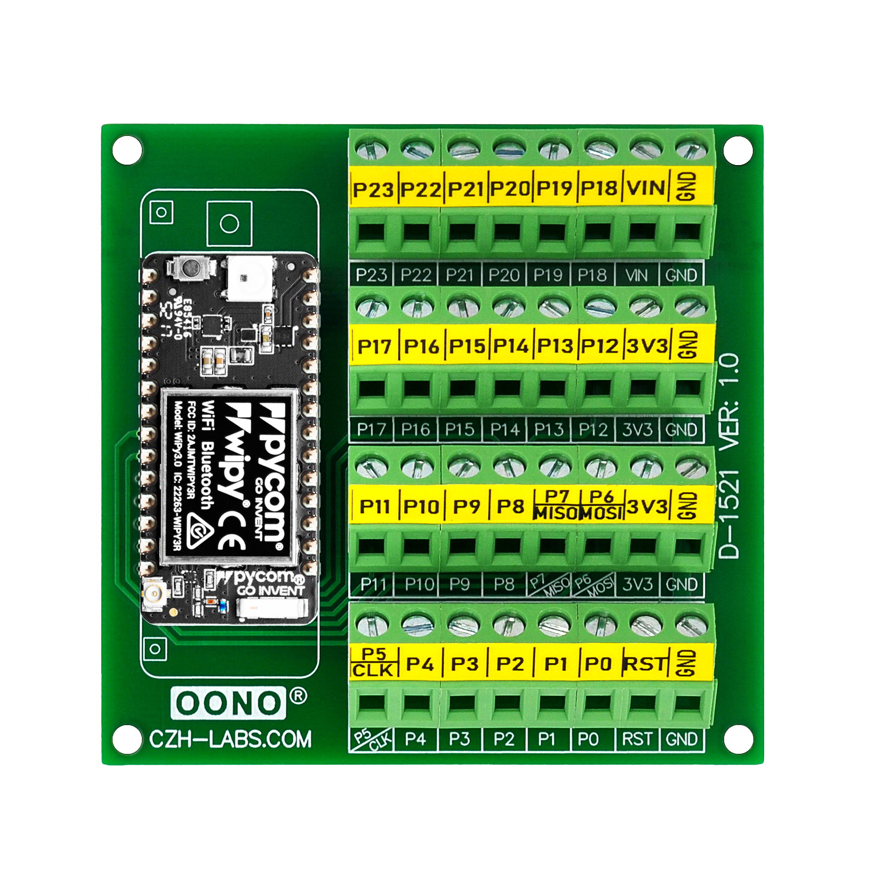 Screw Terminal Block Breakout Module Board for Pycom WiPy LoPy SiPy FiPy