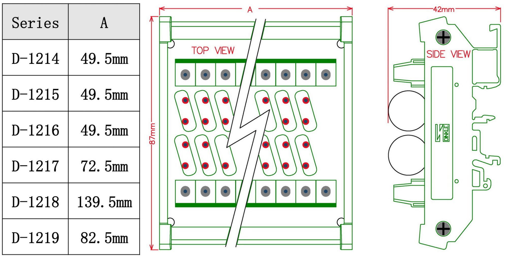Chunzehui 8 Channels Individual DIN Rail Mount 150V SIOV Metal Oxide Varistor Interface Module, Surge Suppressor Protection SPD Board.
