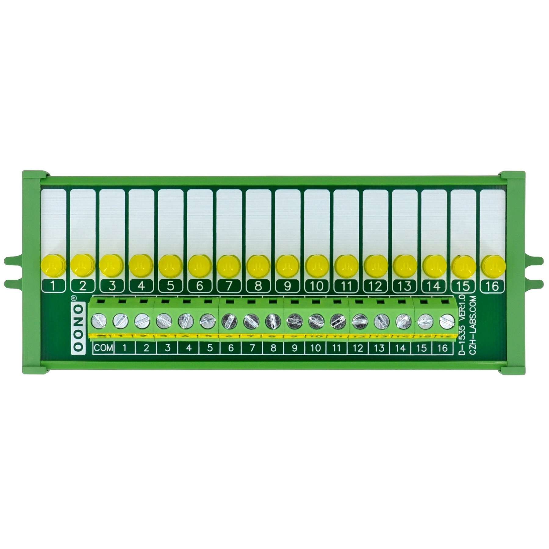 Screw Mount 16 Yellow LED Indicator Light Module, Support 5-50VDC Common Positive and Negative