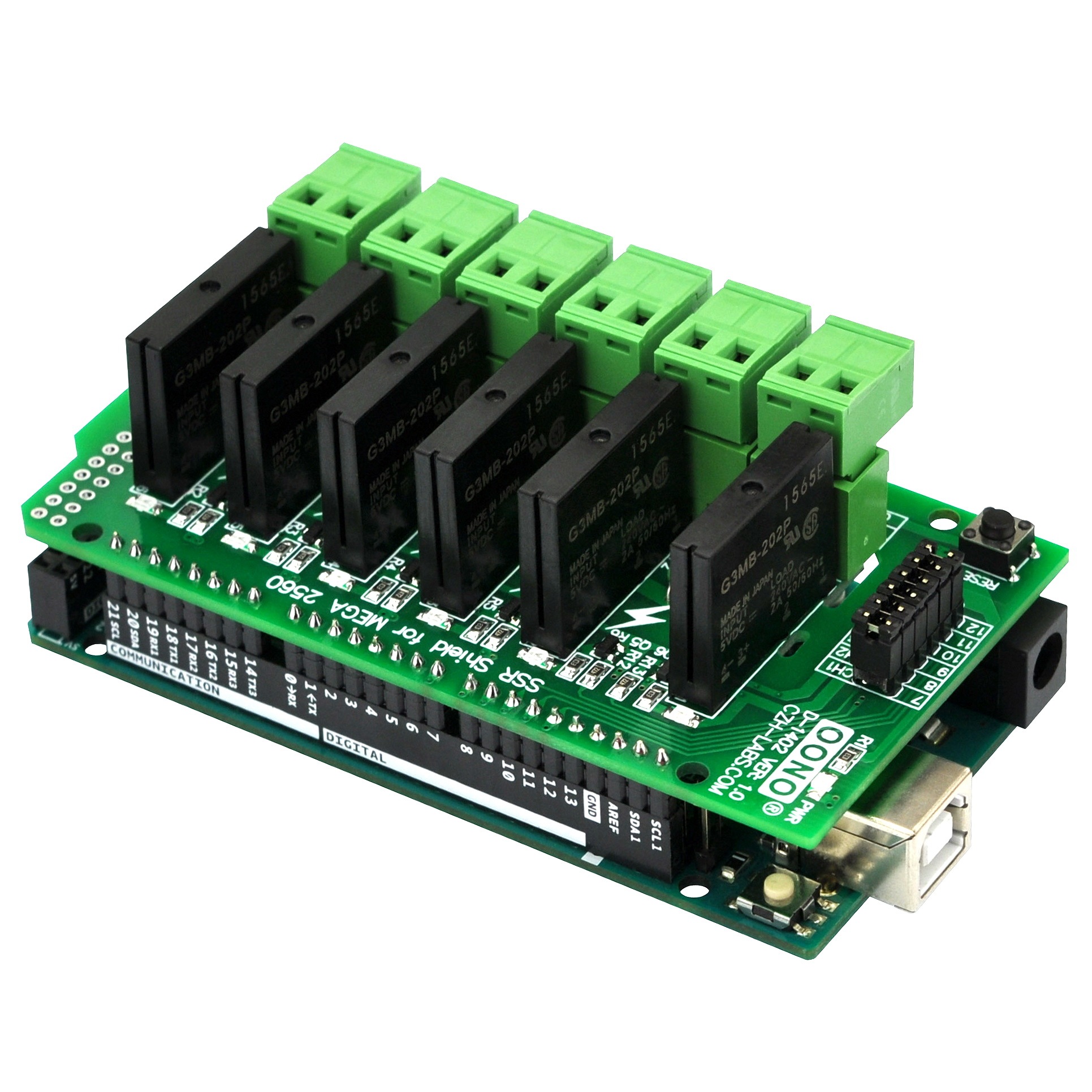 Solid State Relay SSR Board for Arduino Mega-2560 Due