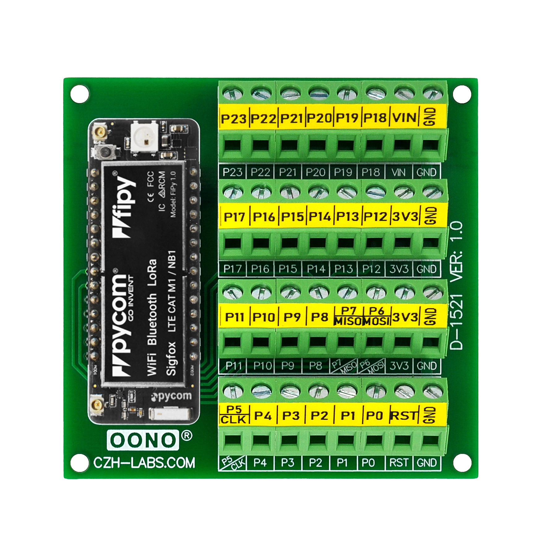 Screw Terminal Block Breakout Module Board for Pycom WiPy LoPy SiPy FiPy