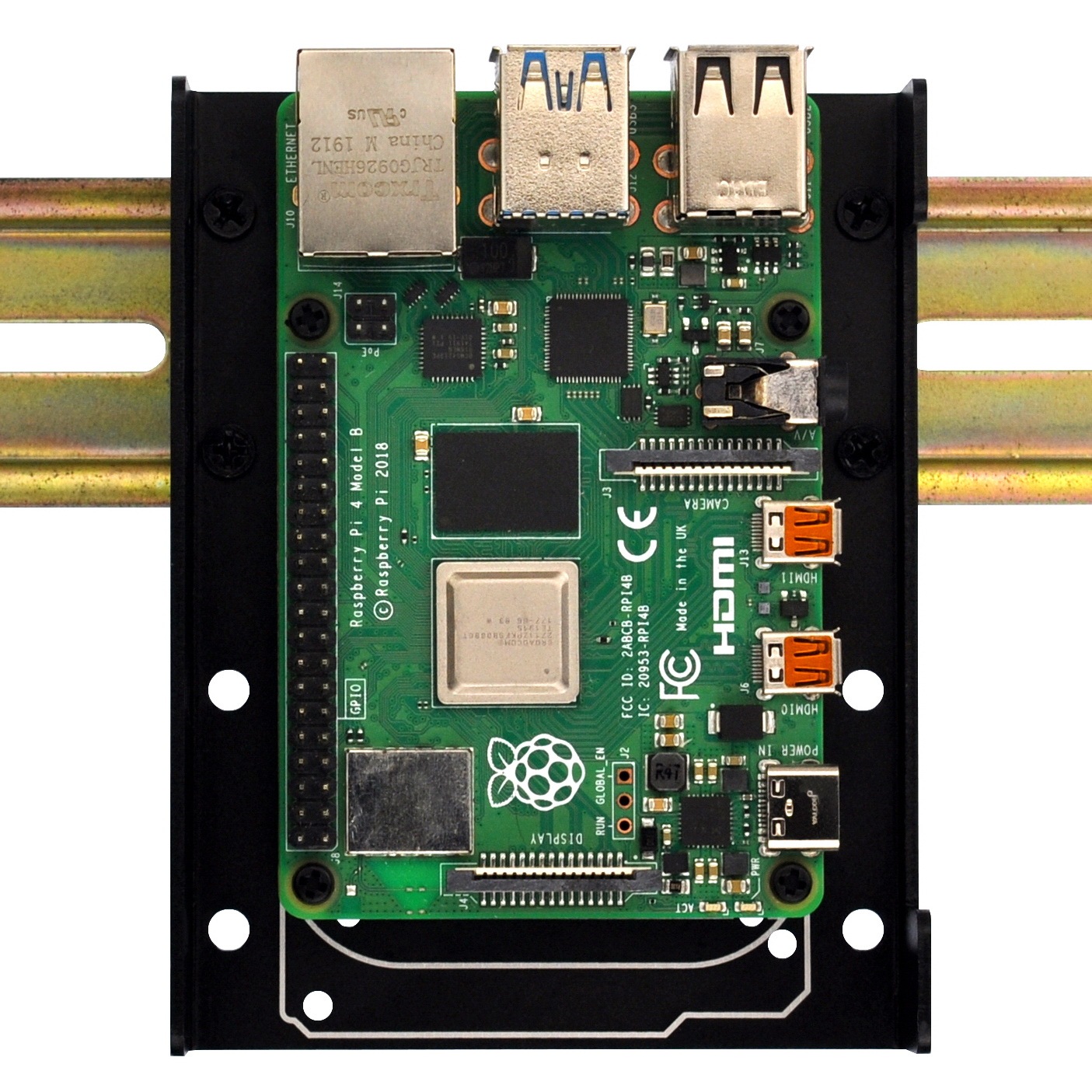 DIN Rail Mount Bracket for Raspberry Pi Arduino Uno Mega Mkr BeagleBone Black