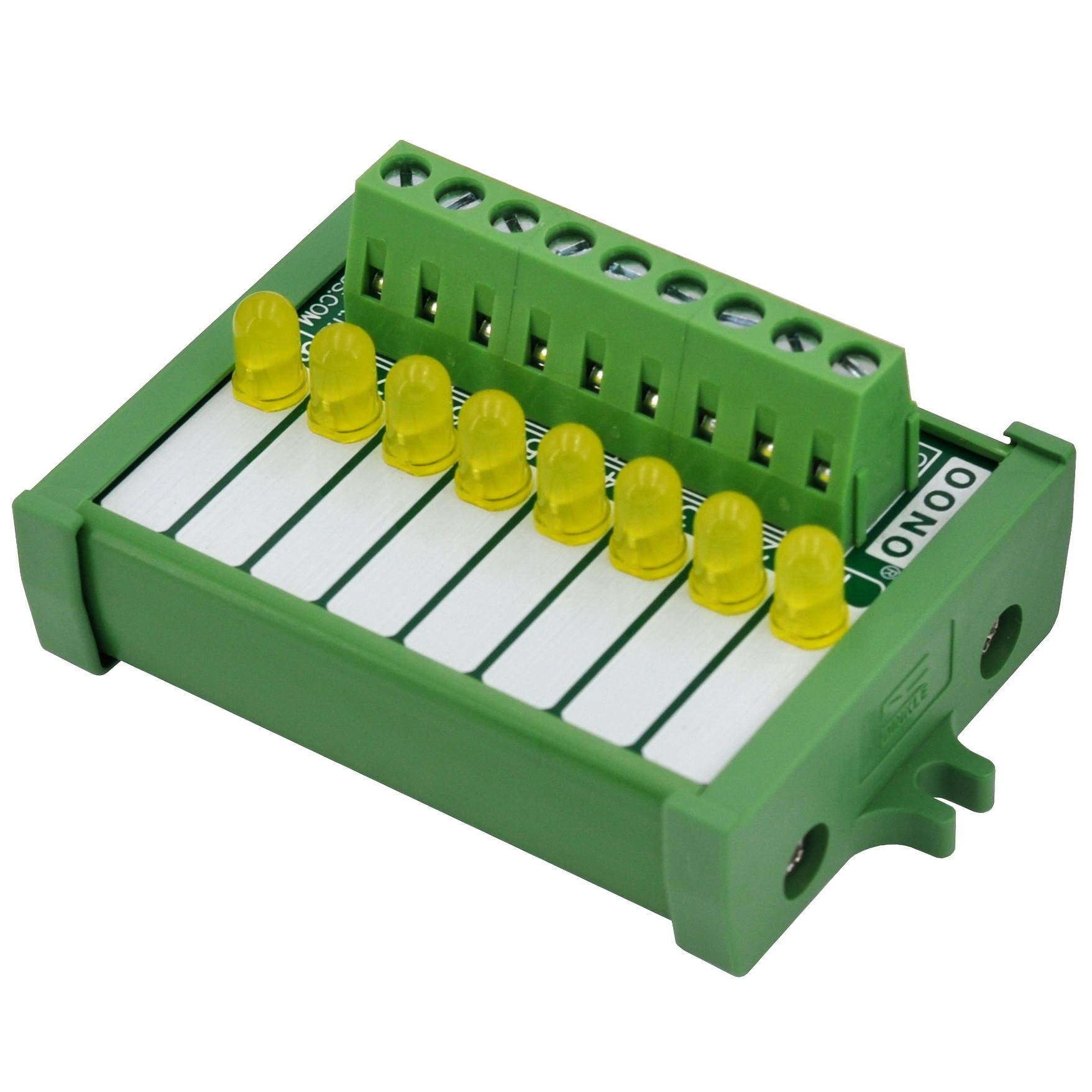 Screw Mount 8 Yellow LED Indicator Light Module, Support 5-50VDC Common Positive and Negative