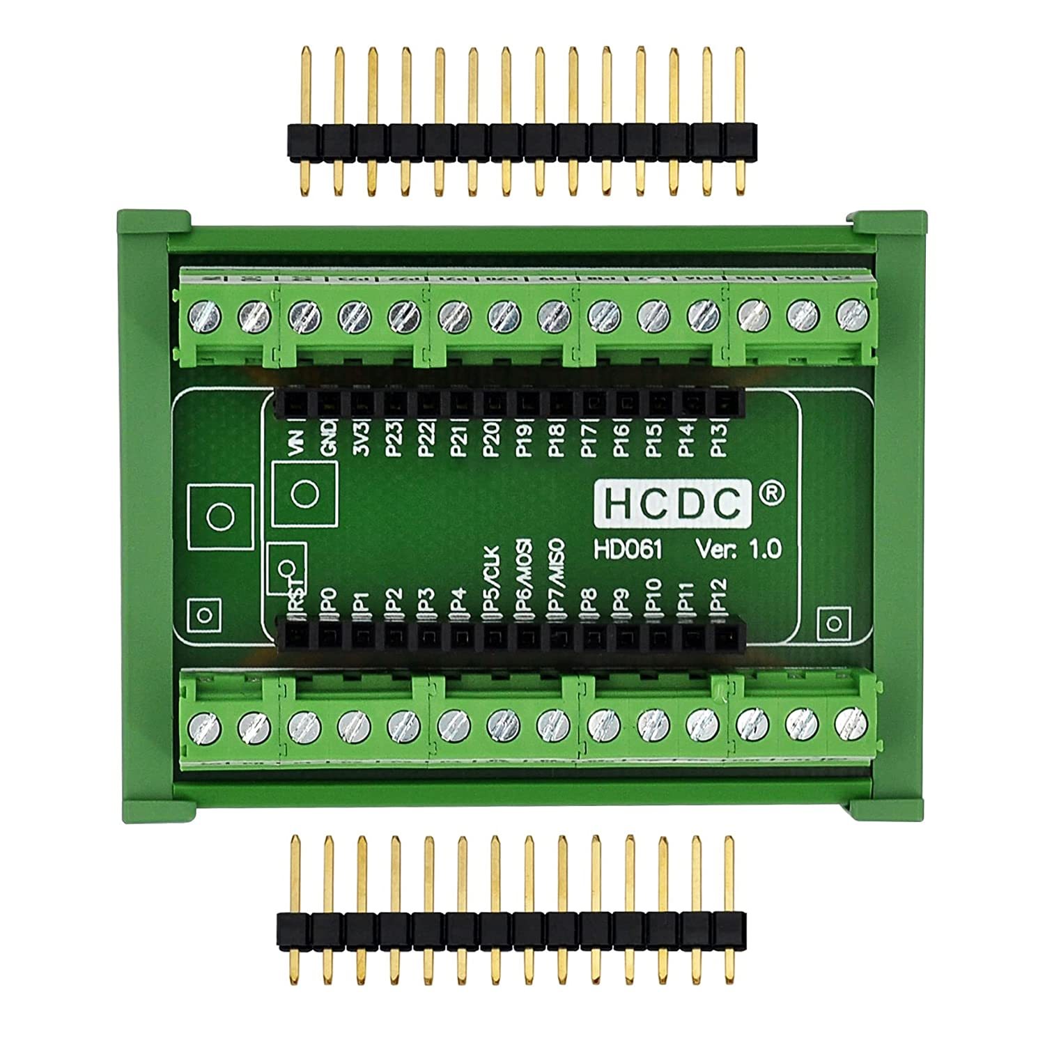 Terminal Block Breakout Board Module for Pycom WiPy LoPy SiPy FiPy (DIN Rail Mount)