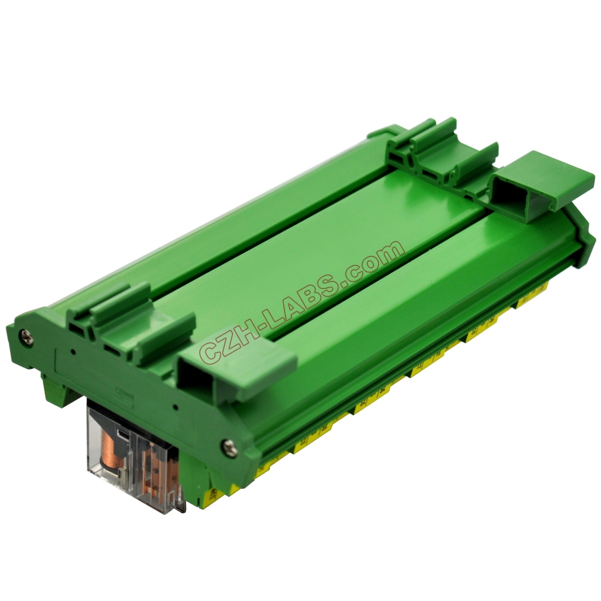 DIN Rail Mount AC/DC 12V Control 6 DPDT 5Amp Pluggable Power Relay Interface Module.