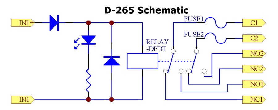 ELECTRONICS-SALON DIN Rail Mount Fused DPDT 5A Power Relay Interface Module, G2R-2 5V DC Relay.