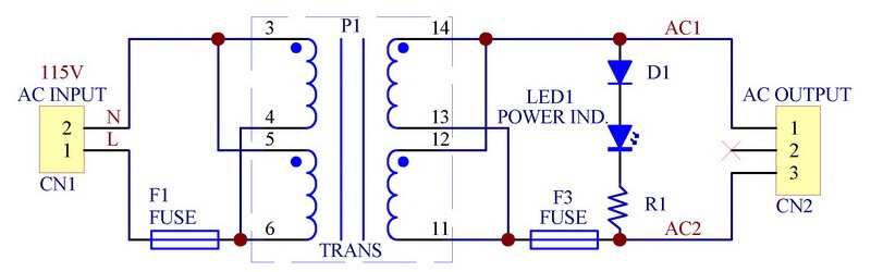CZH P 115VAC, S 18VAC, 25VA DIN Rail Mount Toroidal Power Transformer Module.