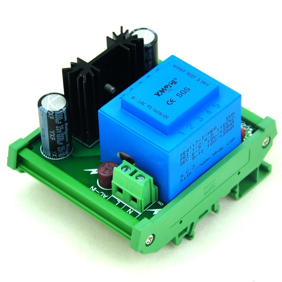 CZH-LABS DIN Rail Mount Input AC115V Output DC1.25~15.8V Adjustable Voltage Regulator.