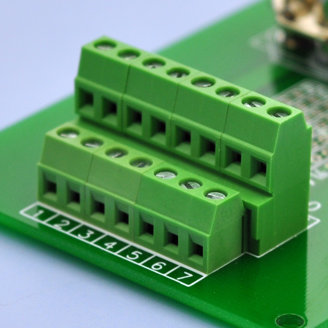 CZH-LABS 14-Pin 0.085" Centronics Vertical Female Ribbon Connector Screw Terminal Block Breakout Board.