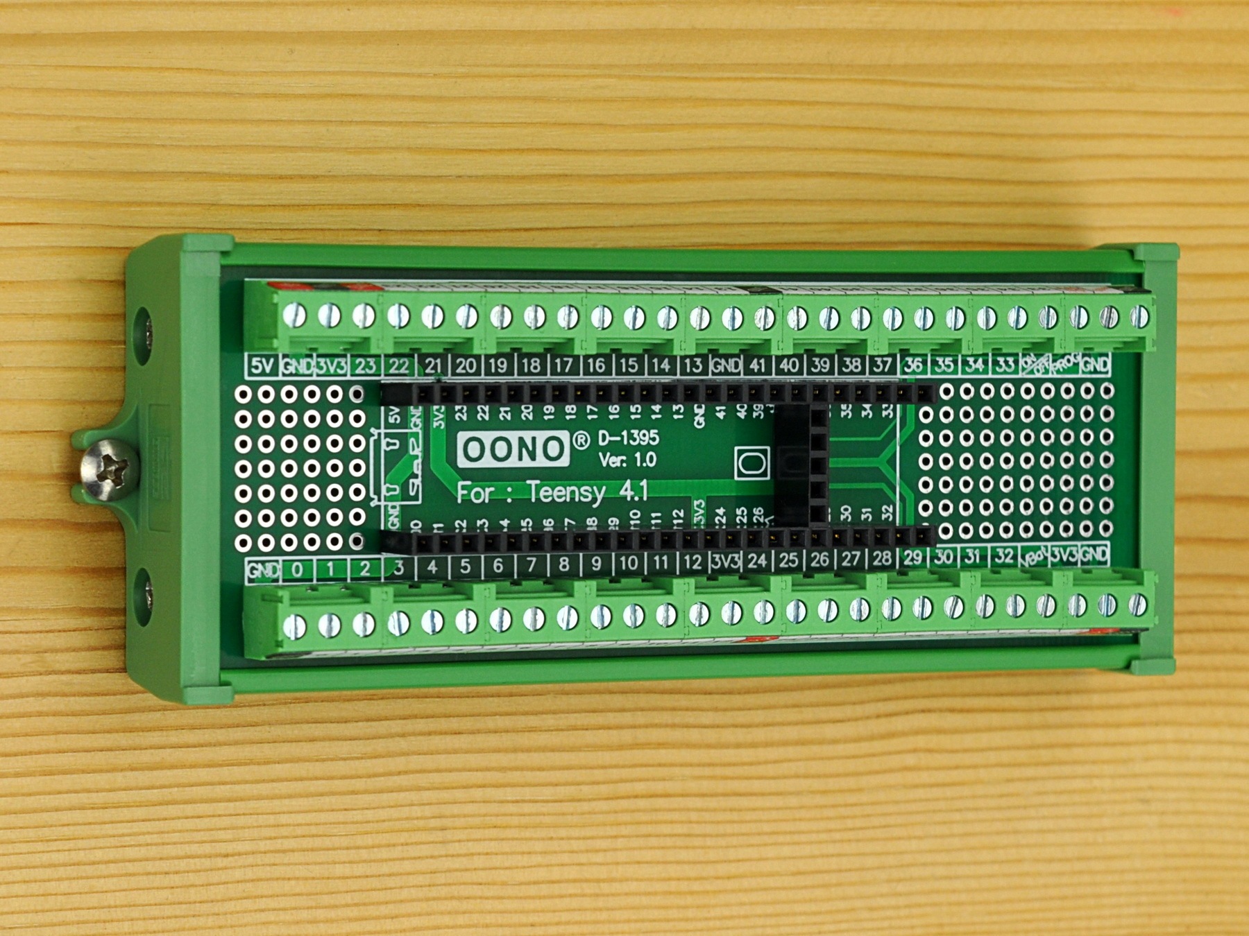 Terminal Block Breakout Board Module for Teensy 4.1, Screw Mount Version