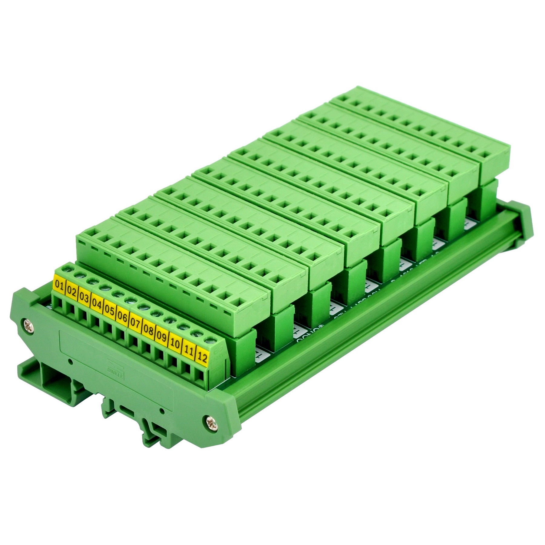 DIN Rail Mount 10A/300V 8x12 Pole Pluggable Screw Terminal Block Distribution Module