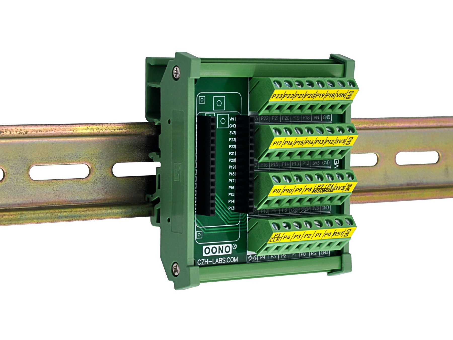 DIN Rail Mount Terminal Block Breakout Module Board for Pycom WiPy LoPy SiPy FiPy