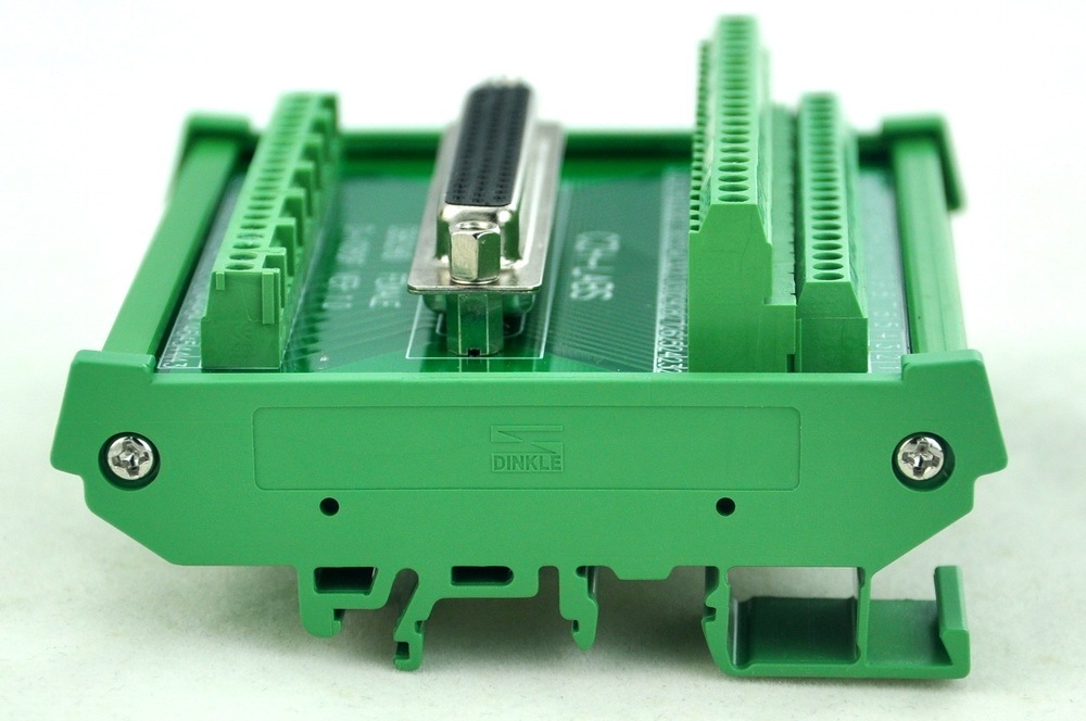 CZH-LABS DIN Rail Mount D-SUB DB62HD Female Header Interface Module, DSUB Breakout Board.