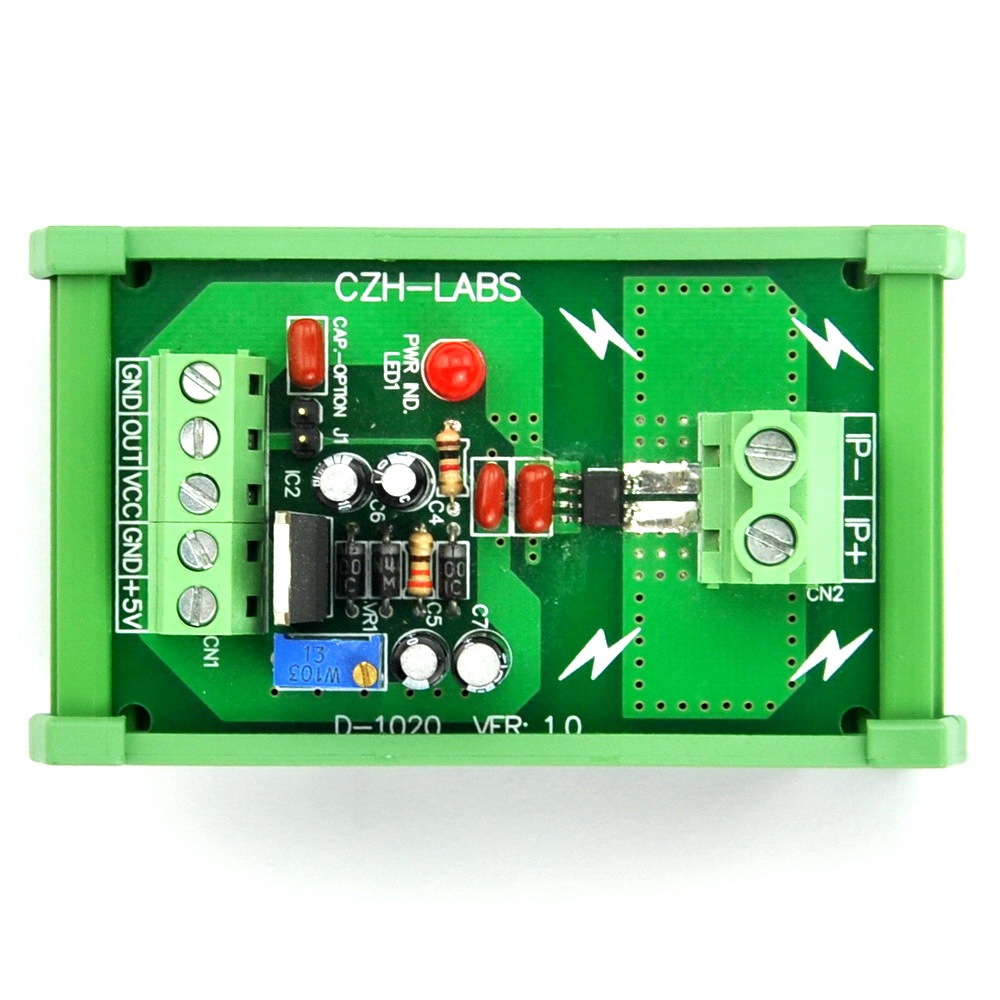 DIN Rail Mount +/-30Amp AC/DC Current Sensor Module, based on ACS712.