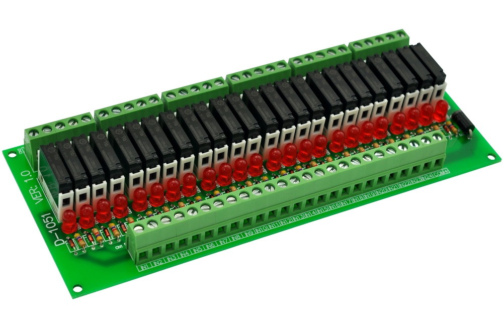CZH-LABS Slim Panel Mount DC12V Sink/NPN 24 SPST-NO 5A Power Relay Module, APAN3112