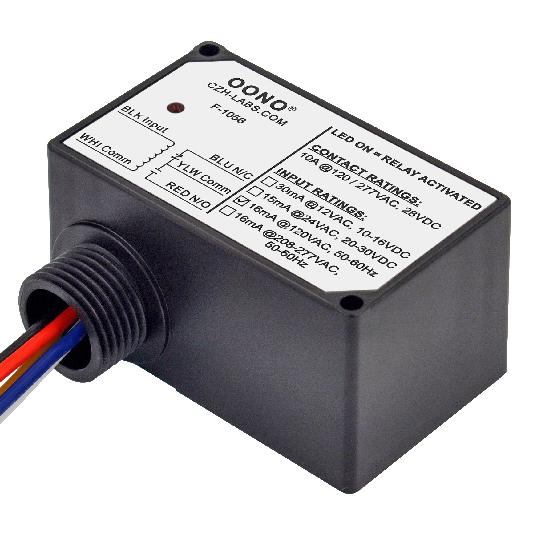 AC 120V SPDT 10Amp Power Relay Module, Plastic Enclosure and Pre-wired