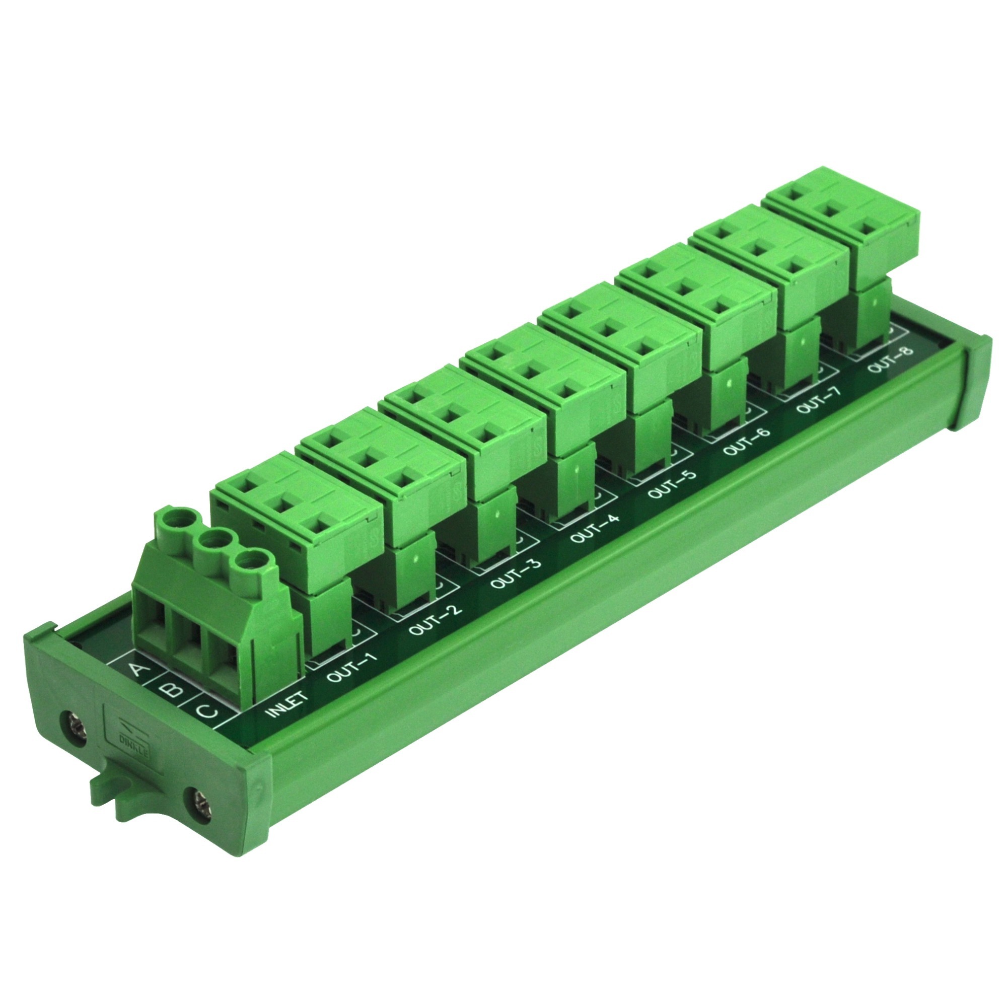 OONO Screw Mount 30A/300V 8x3 Position Pluggable Terminal Block Distribution Module