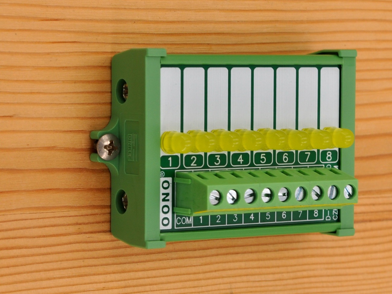 Screw Mount 8 Yellow LED Indicator Light Module, Support 5-50VDC Common Positive and Negative