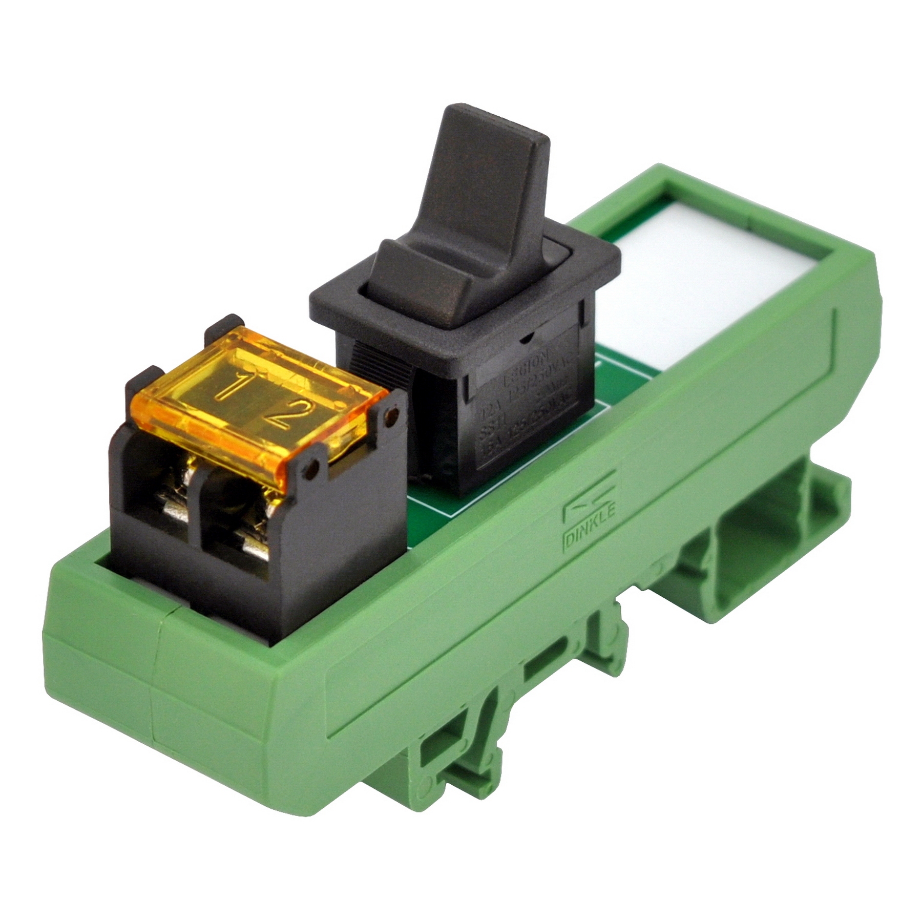DIN Rail Mount 1 Channel Paddle Rocker Switch Module, 10Amp 250VAC / 50VDC