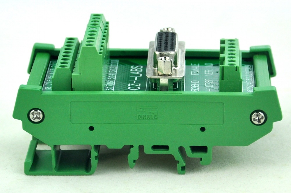 CZH-LABS DIN Rail Mount D-SUB DB26HD Female Header Interface Module, DSUB Breakout Board.