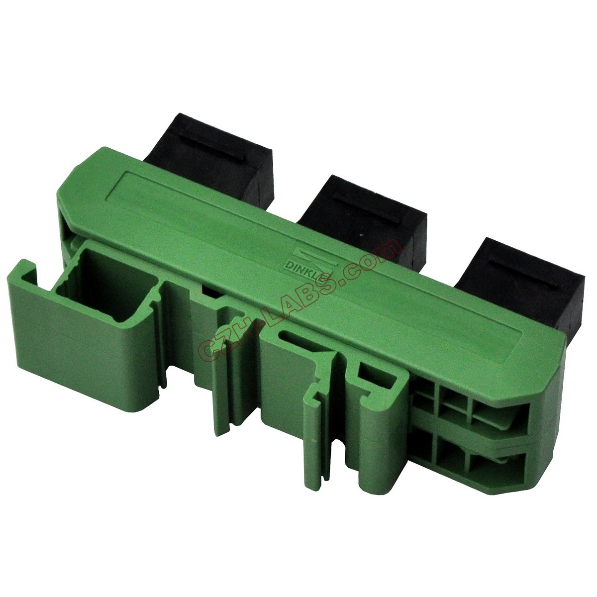 Slim DIN Rail Mount RJ9 4P4C 3 Jacks Splitter Buss Board Interface Module.