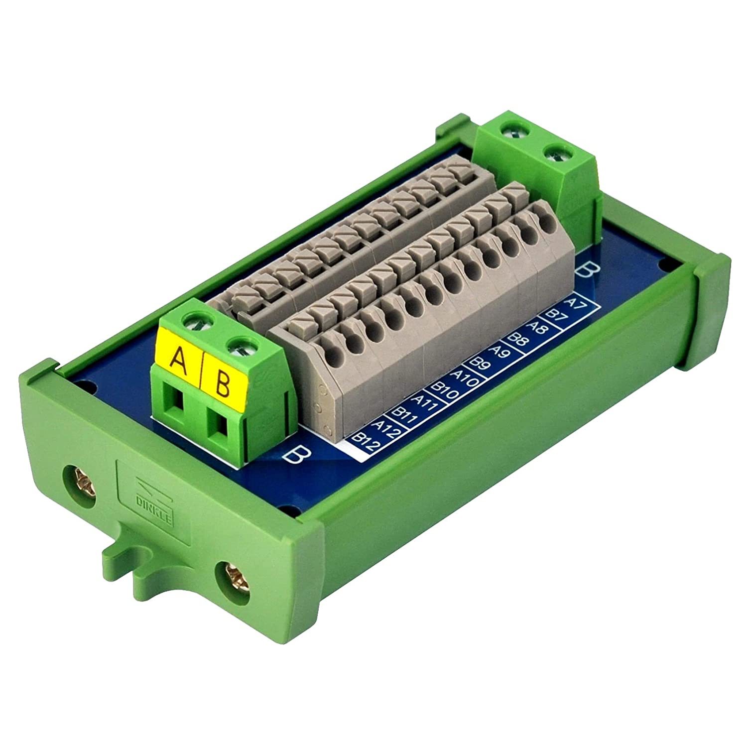 Screw Mount 16Amp AC/DC 2x12 Position Terminal Block Distribution Module