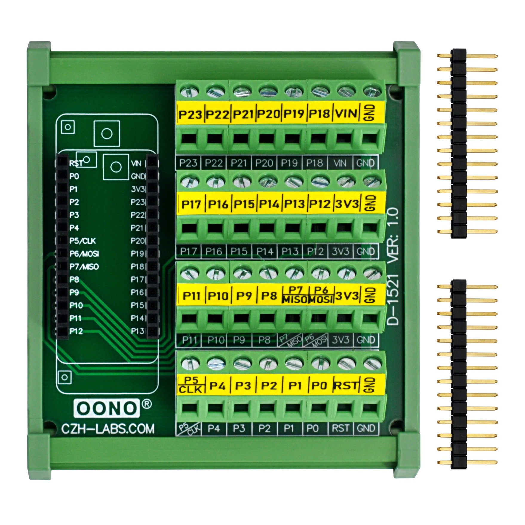 DIN Rail Mount Terminal Block Breakout Module Board for Pycom WiPy LoPy SiPy FiPy