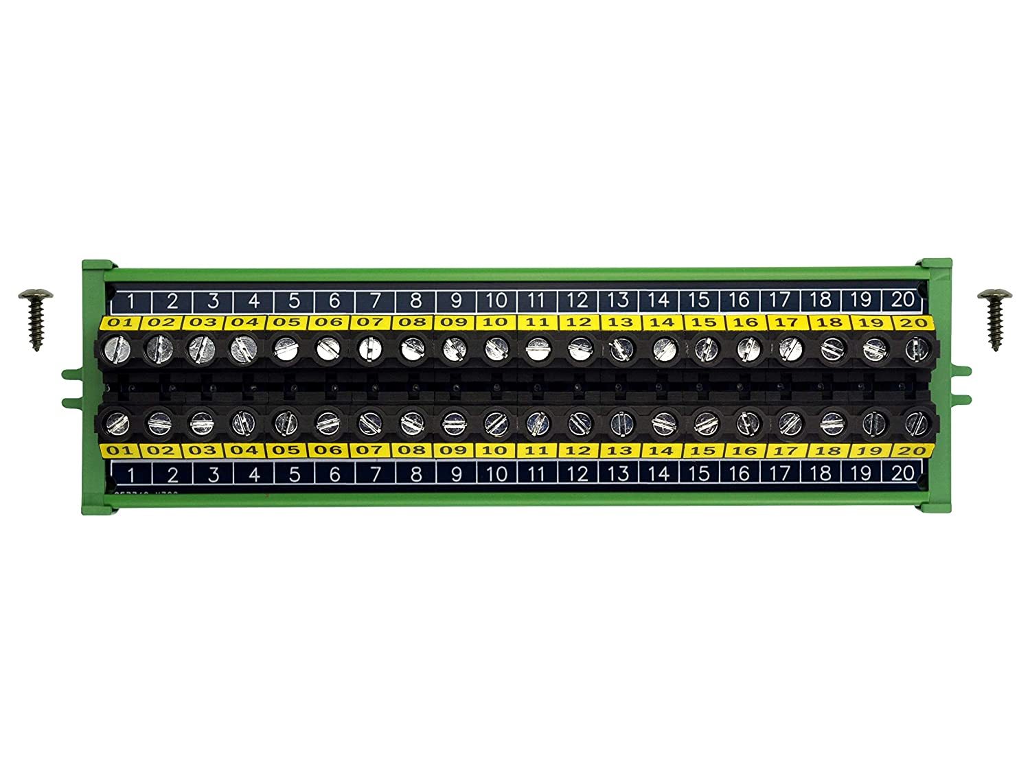20 Position 30Amp/300V Screw Terminal Block Distribution Module (Screw Mount)
