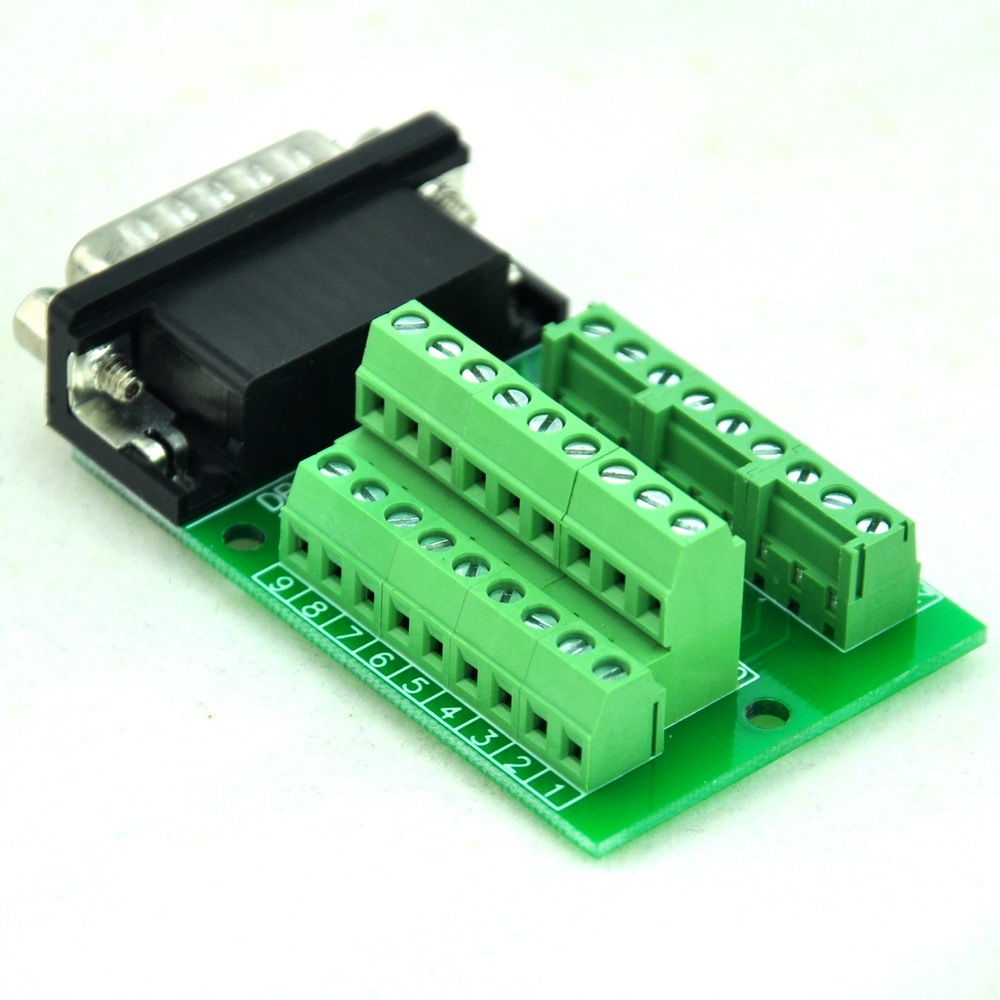 CZH-LABS Slim Right Angle D'SUB DB26HD Male Header Breakout Board Module, D-SUB.