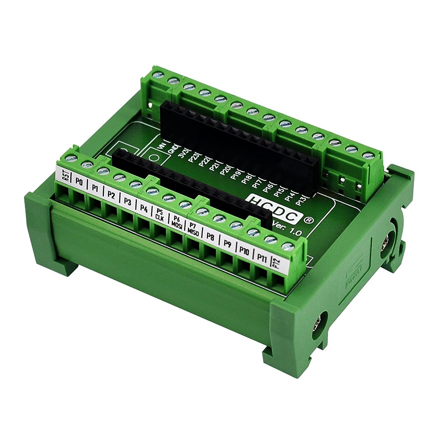 Terminal Block Breakout Board Module for Pycom WiPy LoPy SiPy FiPy (DIN Rail Mount)