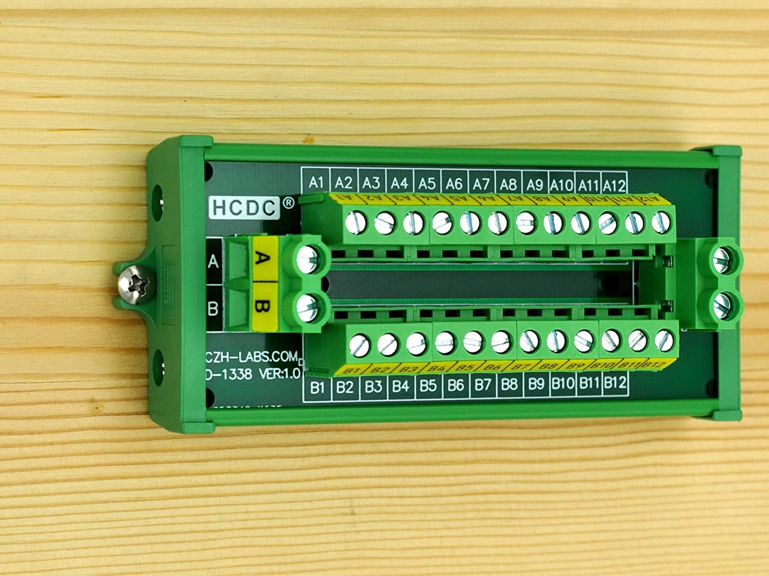 30Amp/300V 2x12 Position Terminal Block Distribution Module (Screw Mount)