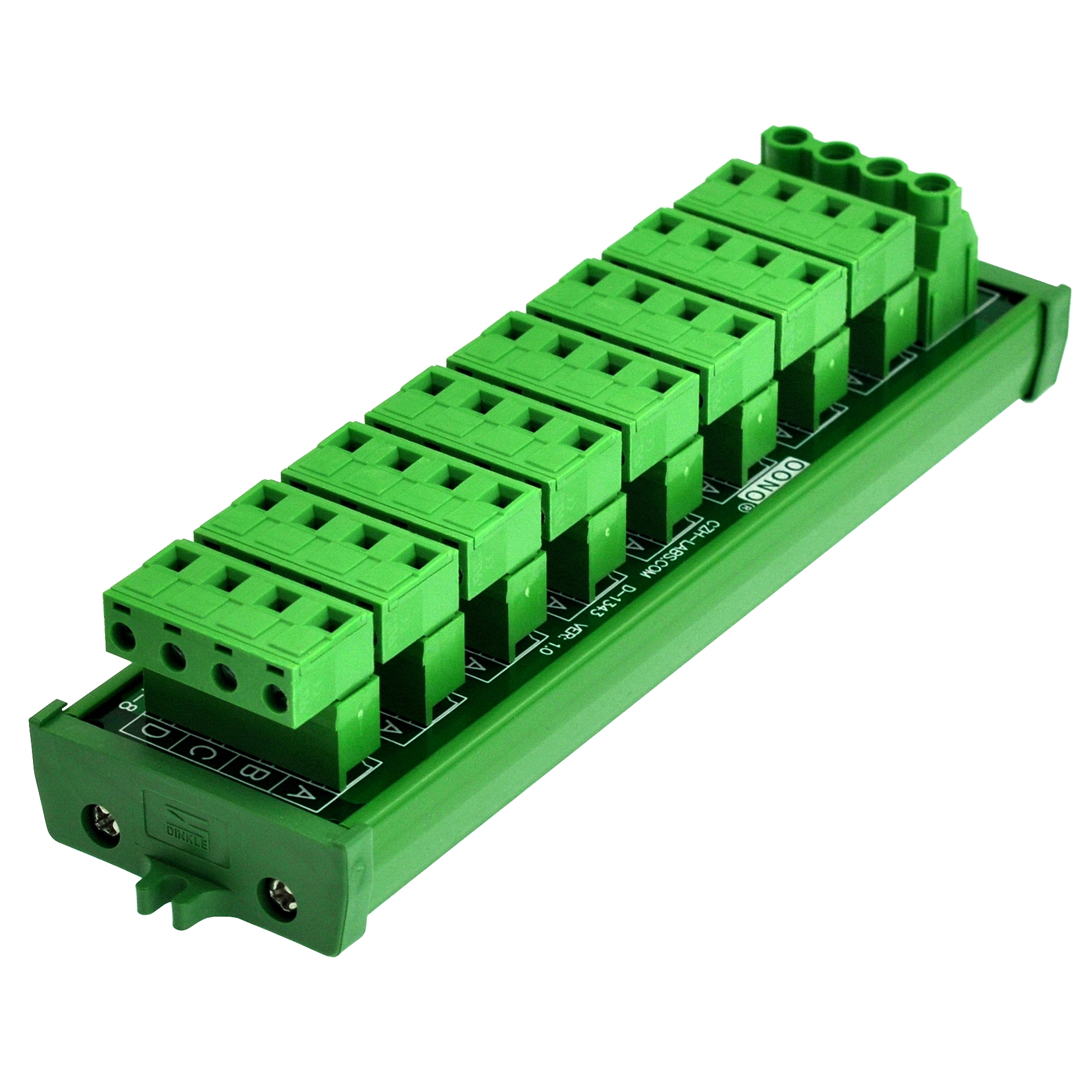 OONO Screw Mount 30A/300V 8x4 Position Pluggable Terminal Block Distribution Module