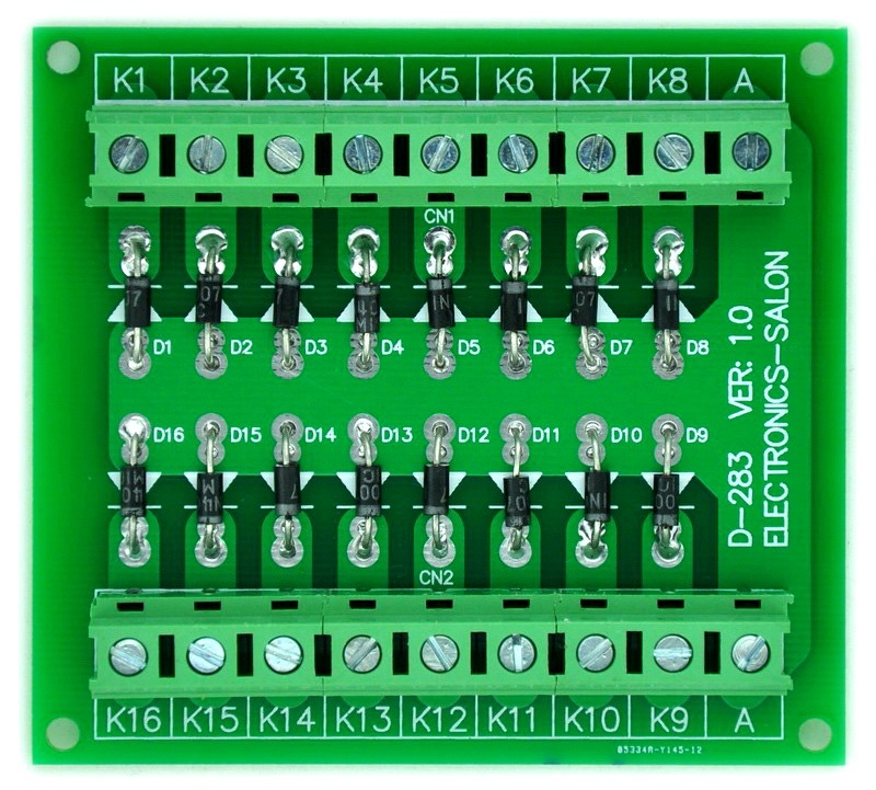 Electronics-Salon Common Anode 16 Diode Network Module, 1N4007 1A 1000V.