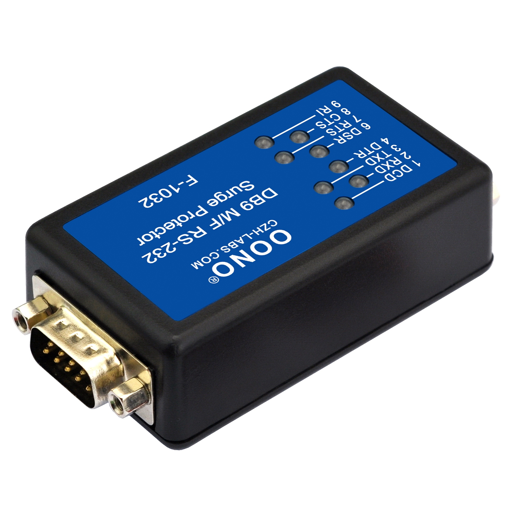 RS232 DB9M/F Surge Protector with Signal LED Monitor.