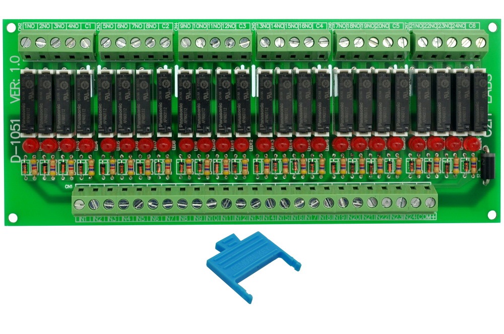 CZH-LABS Slim Panel Mount DC12V Sink/NPN 24 SPST-NO 5A Power Relay Module, APAN3112