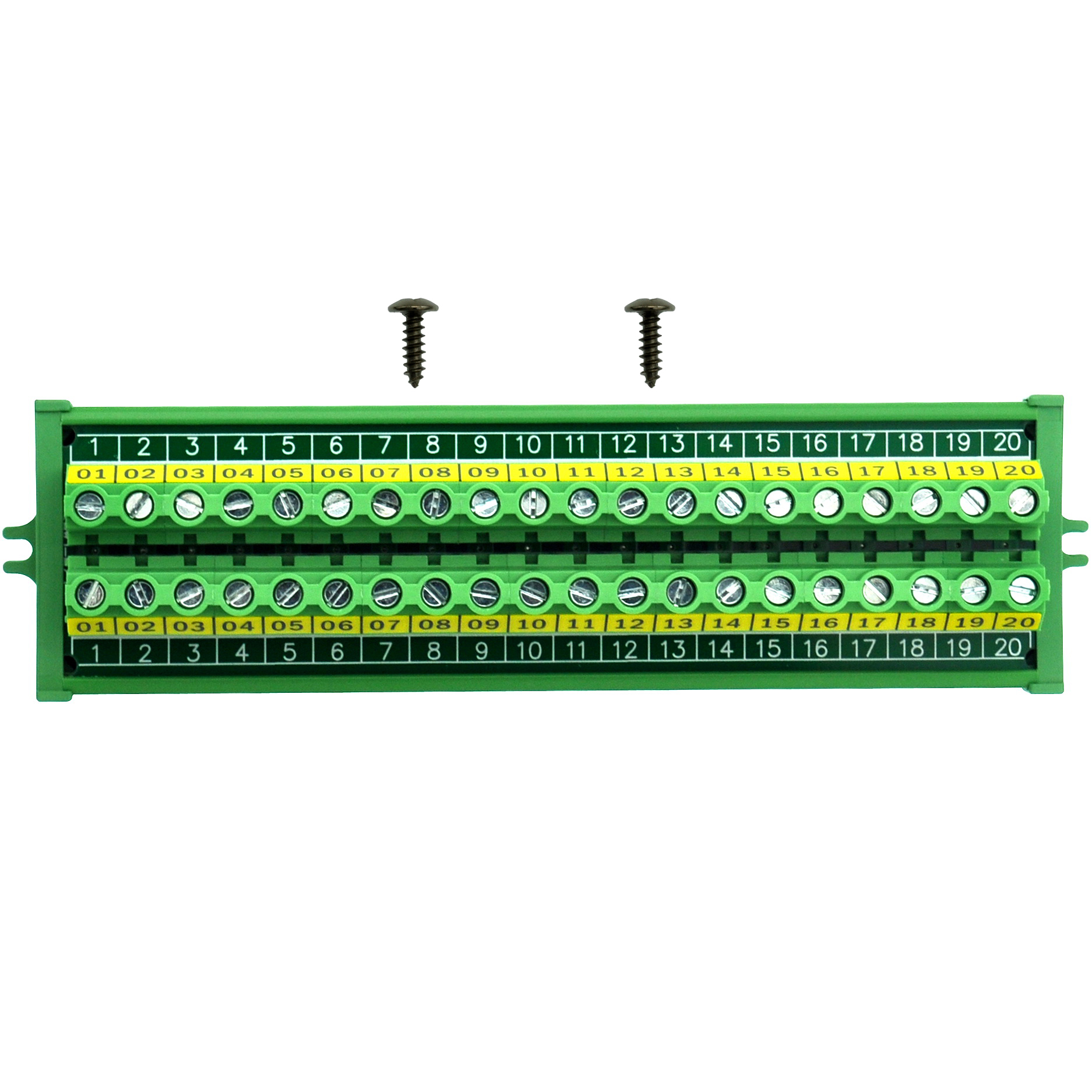 Screw Mount 30A/300V 20 Position Screw Terminal Block Distribution Module