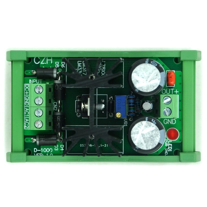 CZH DIN Rail Mount Positive 1.25~37V DC Adjustable Voltage Regulator Module.