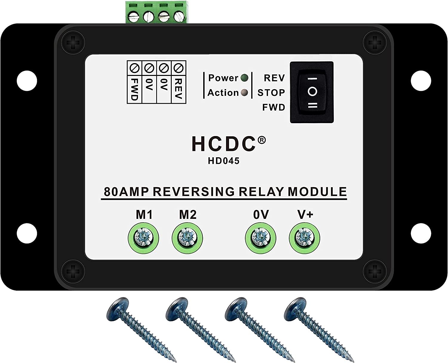 DC12V 80 Amp Forward and Reverse Relay Module for Motor/Linear Actuator, Reversing Relay Module