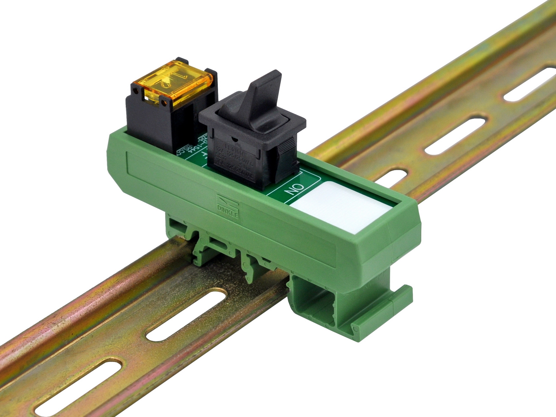 DIN Rail Mount 1 Channel Paddle Rocker Switch Module, 10Amp 250VAC / 50VDC