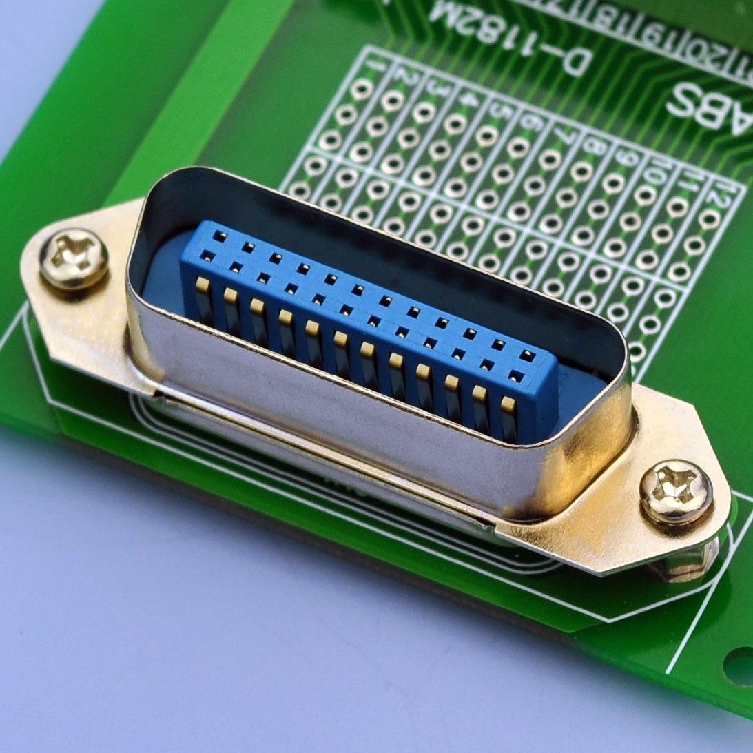 CZH-LABS 24-Pin 0.085" Centronics Vertical Male Ribbon Connector Screw Terminal Block Breakout Board.