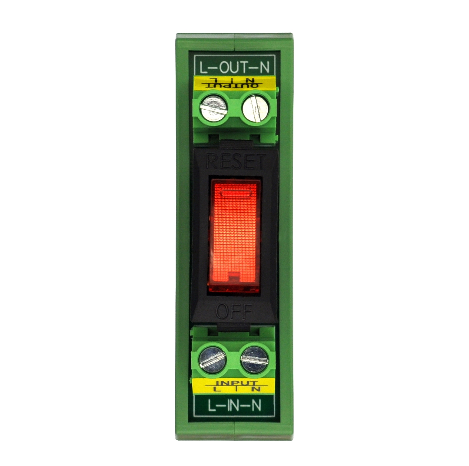 Rocker Switch Thermal Circuit Breaker Overload Protector Module DIN Rail Mount