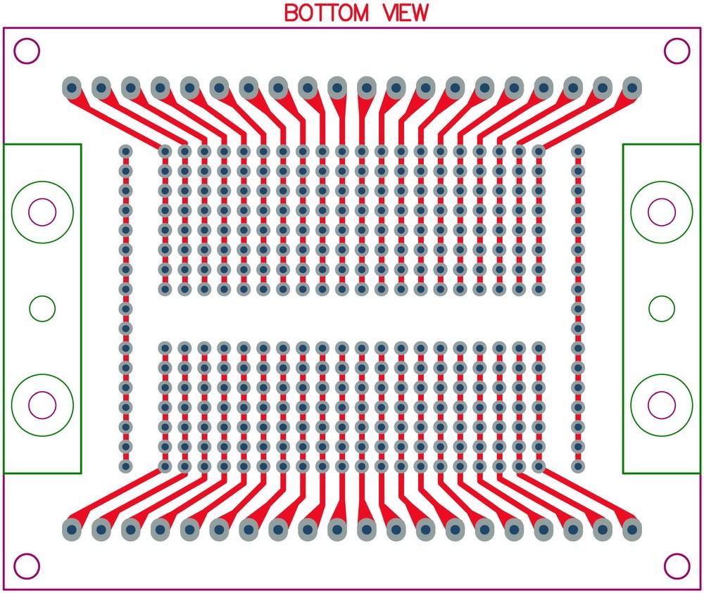 DIP-40 Component to Screw Terminal Block Adapter Board, DIP40 PCB.