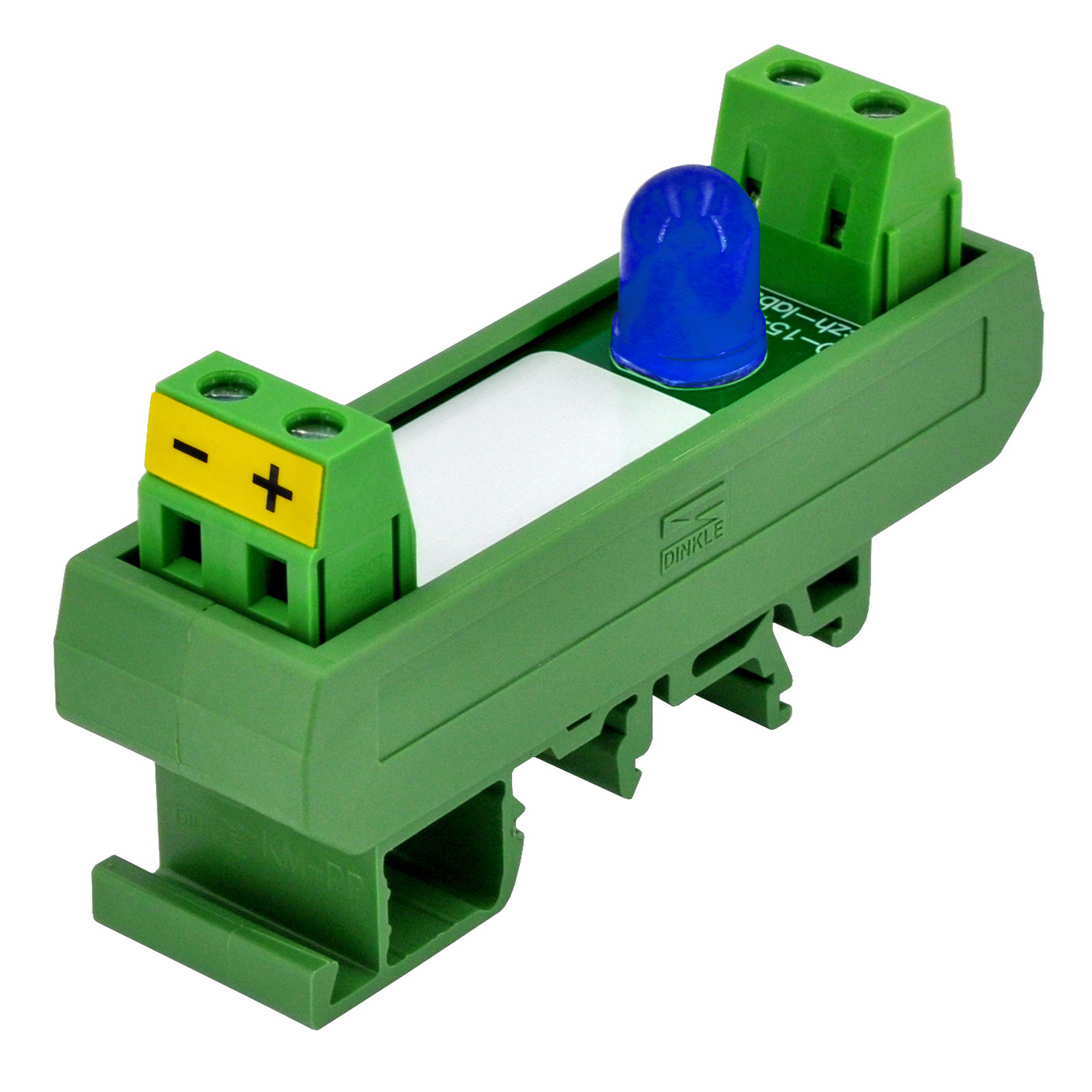 DIN Rail Mount DC 5-32V 1 Channel Blue 10mm LED Indicator Light Module