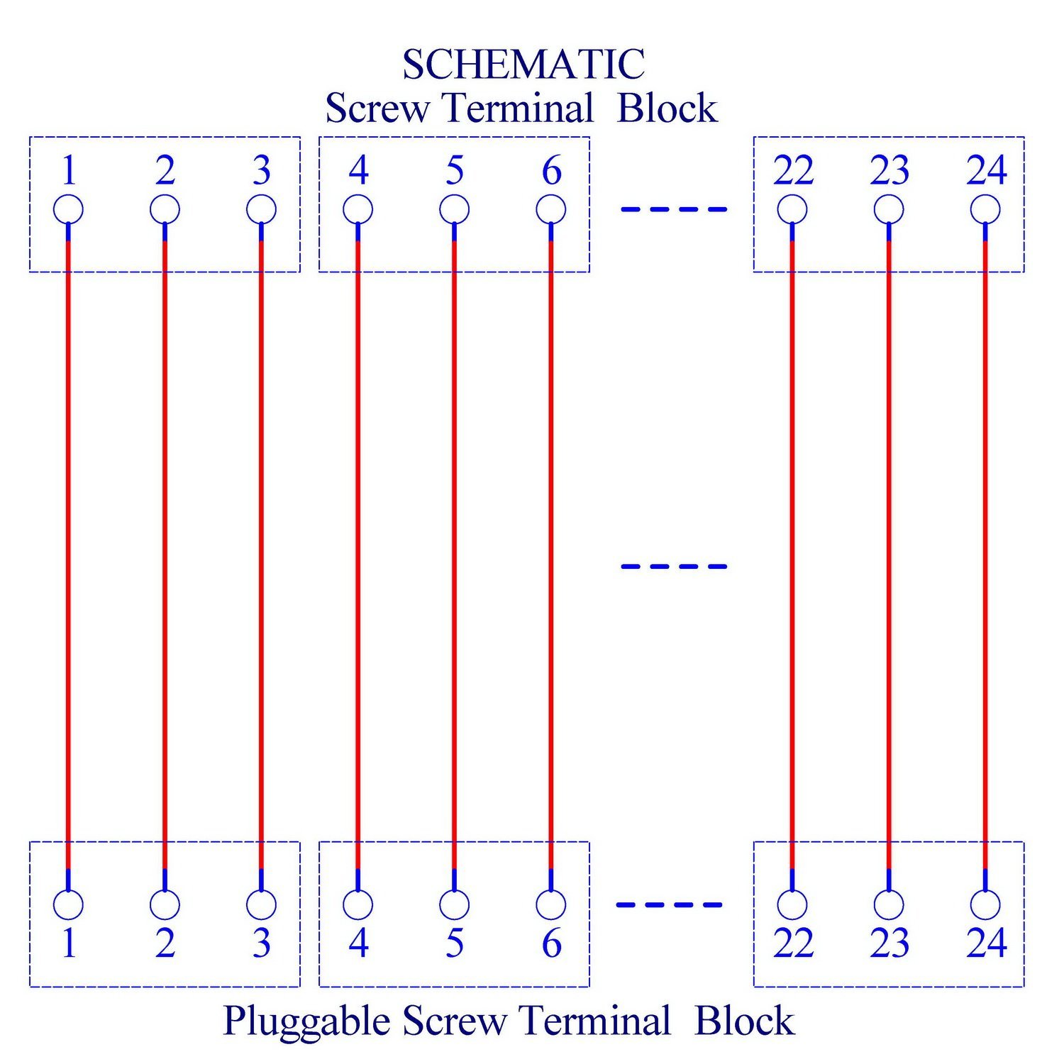 ELECTRONICS-SALON DIN Rail Mount Pluggable Top Wiring 8x3 Pole 10A/300V Terminal Block Module.