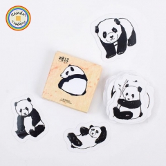 YWJL221 Fat Panda Animal Series 45pcs in Box packing Cute Kawaii Novelty Office School Girl Student Hand Account DIY Washi Paper Stickers