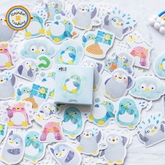 YWJL236 Cartoon Animal Series 45pcs in Box packing Cute Kawaii Novelty Office School Girl Student Hand Account DIY Washi Paper Stickers